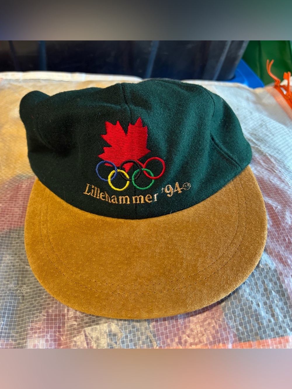 Vintage 1994 Lillehammer Winter Olympics Team Canada Hat Cap NWT Suede Wool OBO